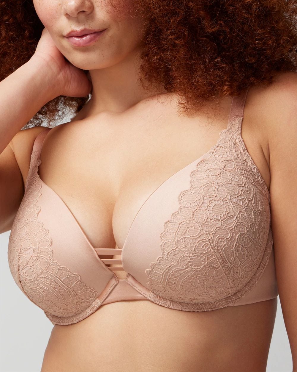 Stunning Push-up Plunge Bra with Lace