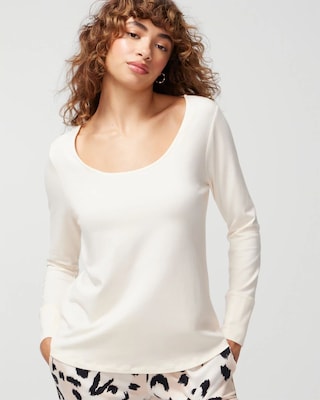 Long-Sleeve Pajama Top