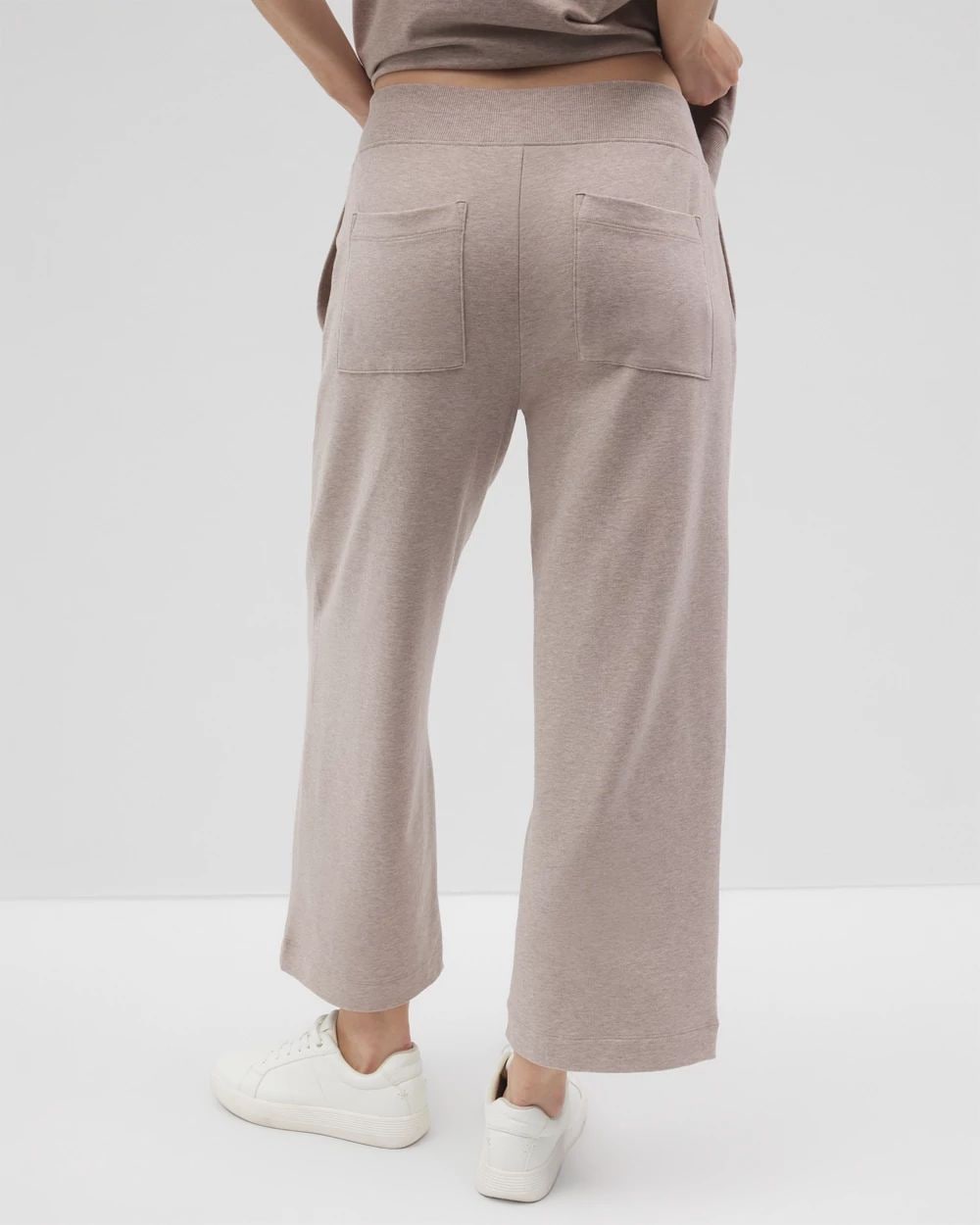 Essential Terry Wide Leg Crop Pant