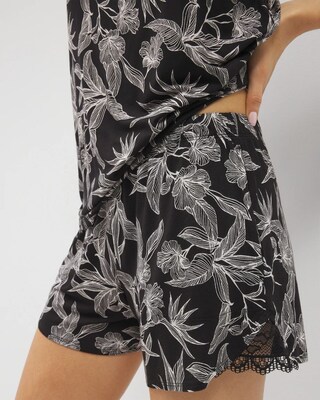 Lace-Trim Pajama Shorts click to view larger image.