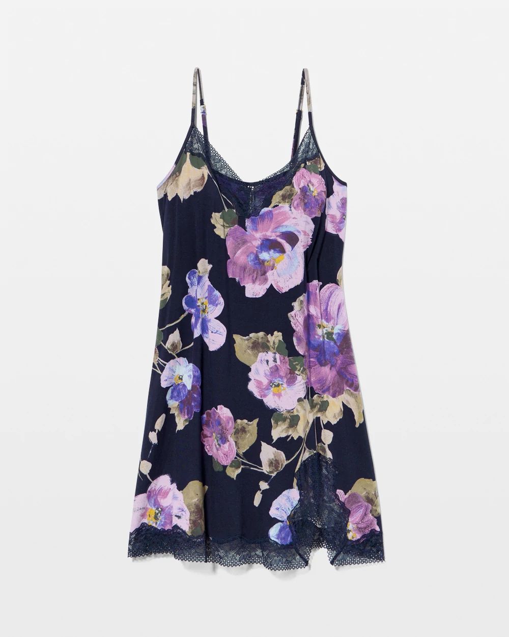 Cool Nights Bold Floral Lace Chemise