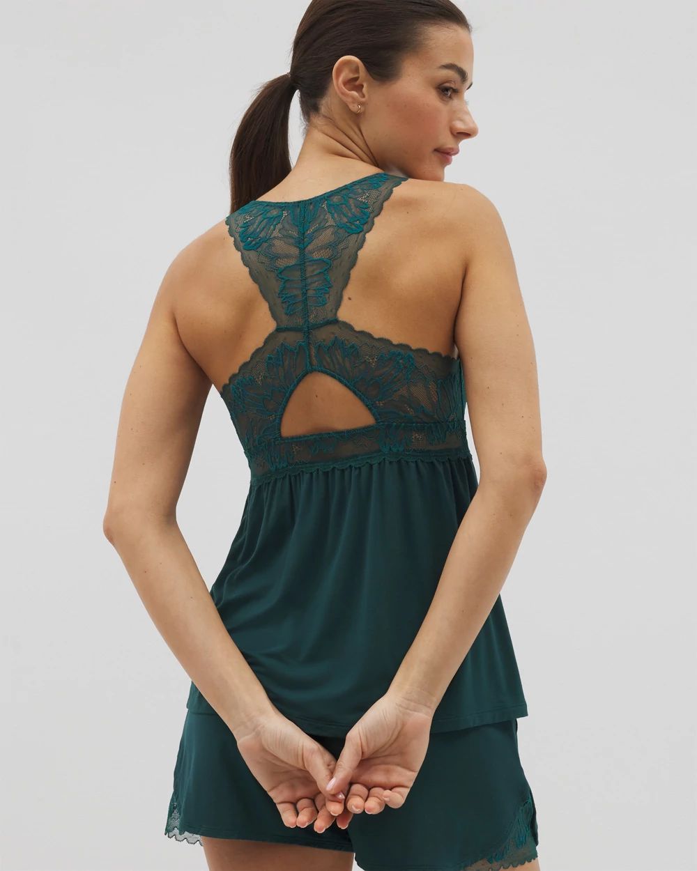 Cool Nights Soft Support Lace Pajama Cami
