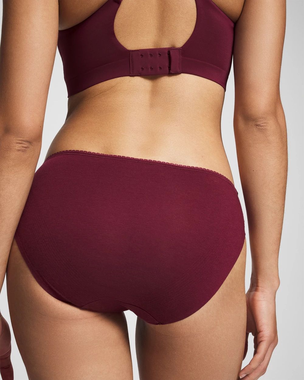 Vanishing Edge Cotton Blend Hipster Panty with Lace