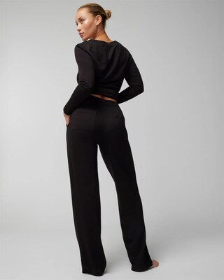 Fleece Straight-Leg Pants