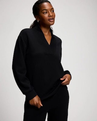 Modern Modal Relaxed V-Neck Top