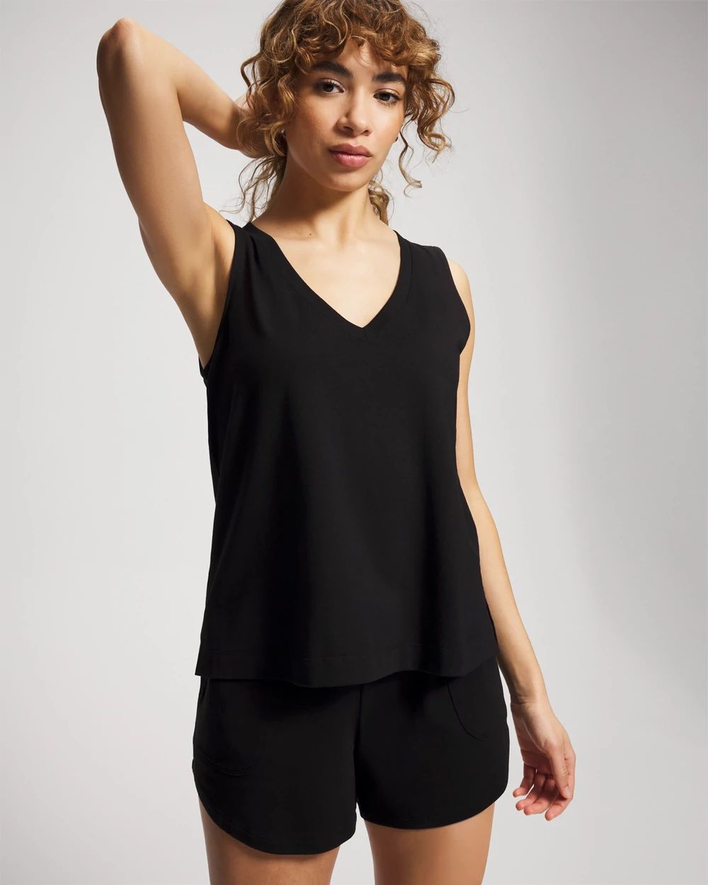 Most Loved Cotton V-Neck Relaxed Fit Pajama Tank