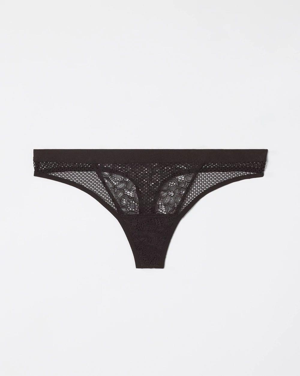 Mixed Media Thong Panty click to view larger image.
