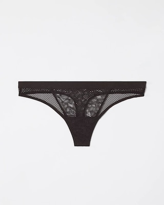 Mixed Media Thong Panty click to view larger image.