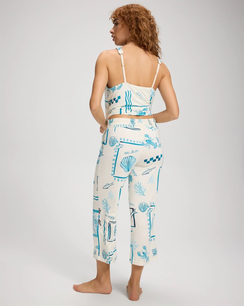 Cropped Pajama Pants click to view larger image.