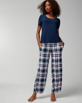 Short-Sleeve Top + Pants Pajama Set