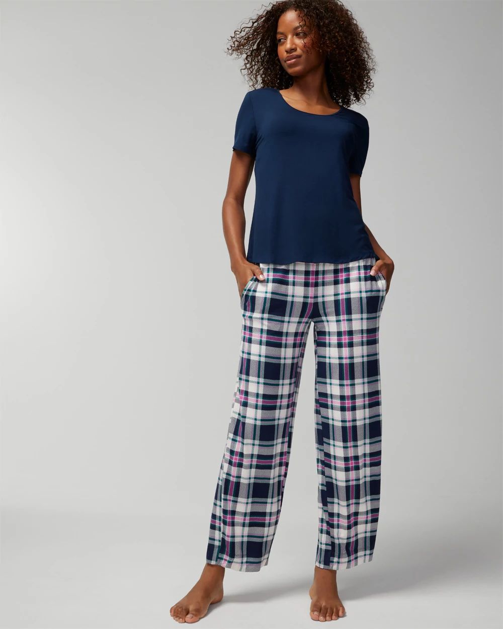 Short-Sleeve Top + Pants Pajama Set