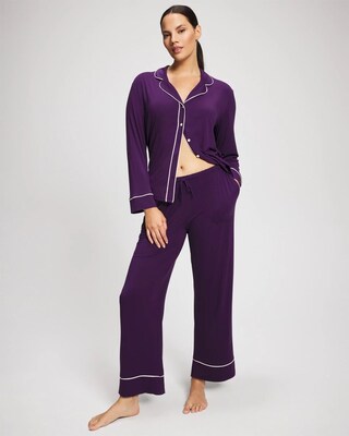 Solid Piped Pajama Pant