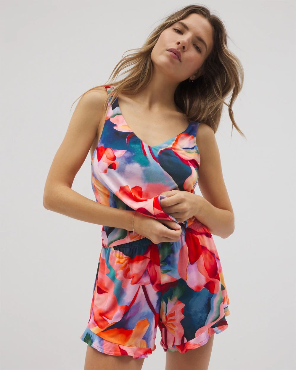 Cool Nights Ruffle Pajama Shorts