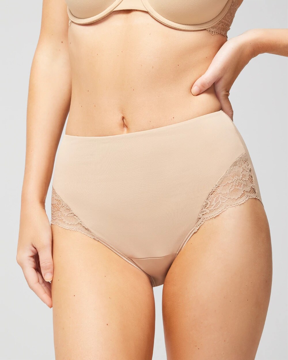 High-Waist Brief Panty with Lace