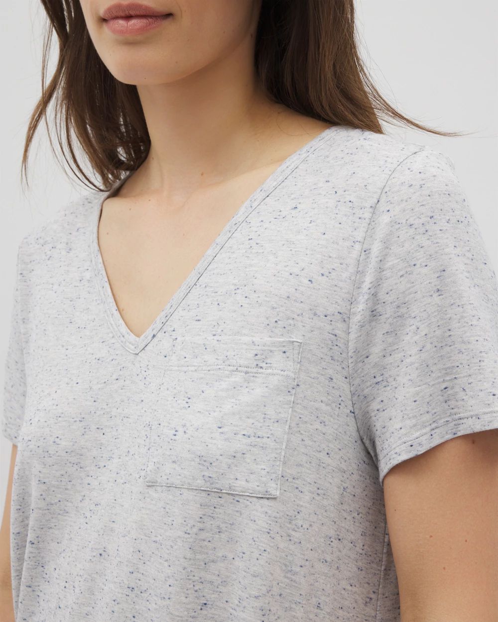 Slub Short Sleeve Tunic Pajama Tee