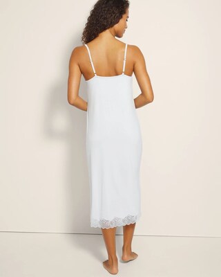 Lace-Trim Midi Gown