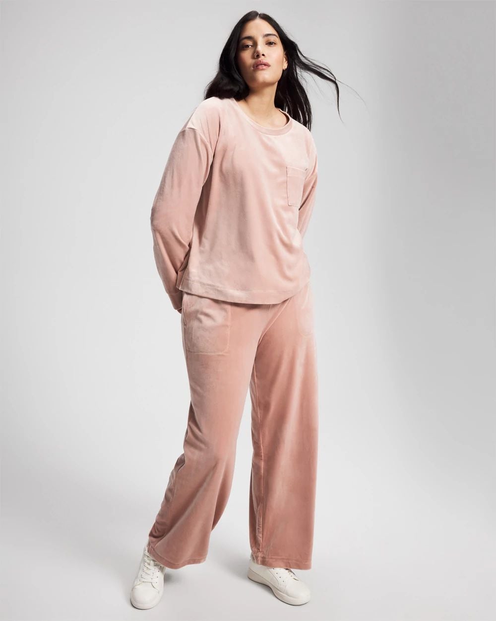 Velour Crewneck Sweatshirt click to view larger image.