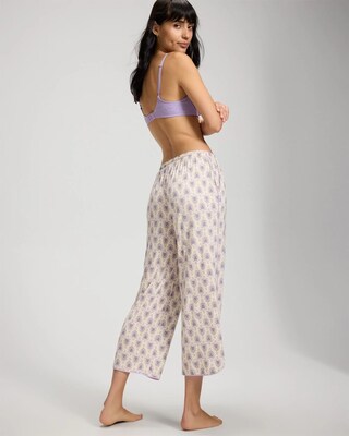 Piped Crop Pajama Pants click to view larger image.