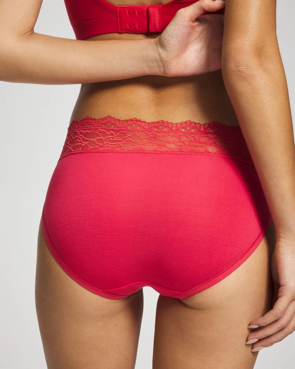 High-Leg Panty with Enchanting Lace click to view larger image.