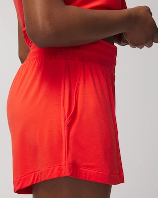 Solid Smocked Pajama Shorts click to view larger image.