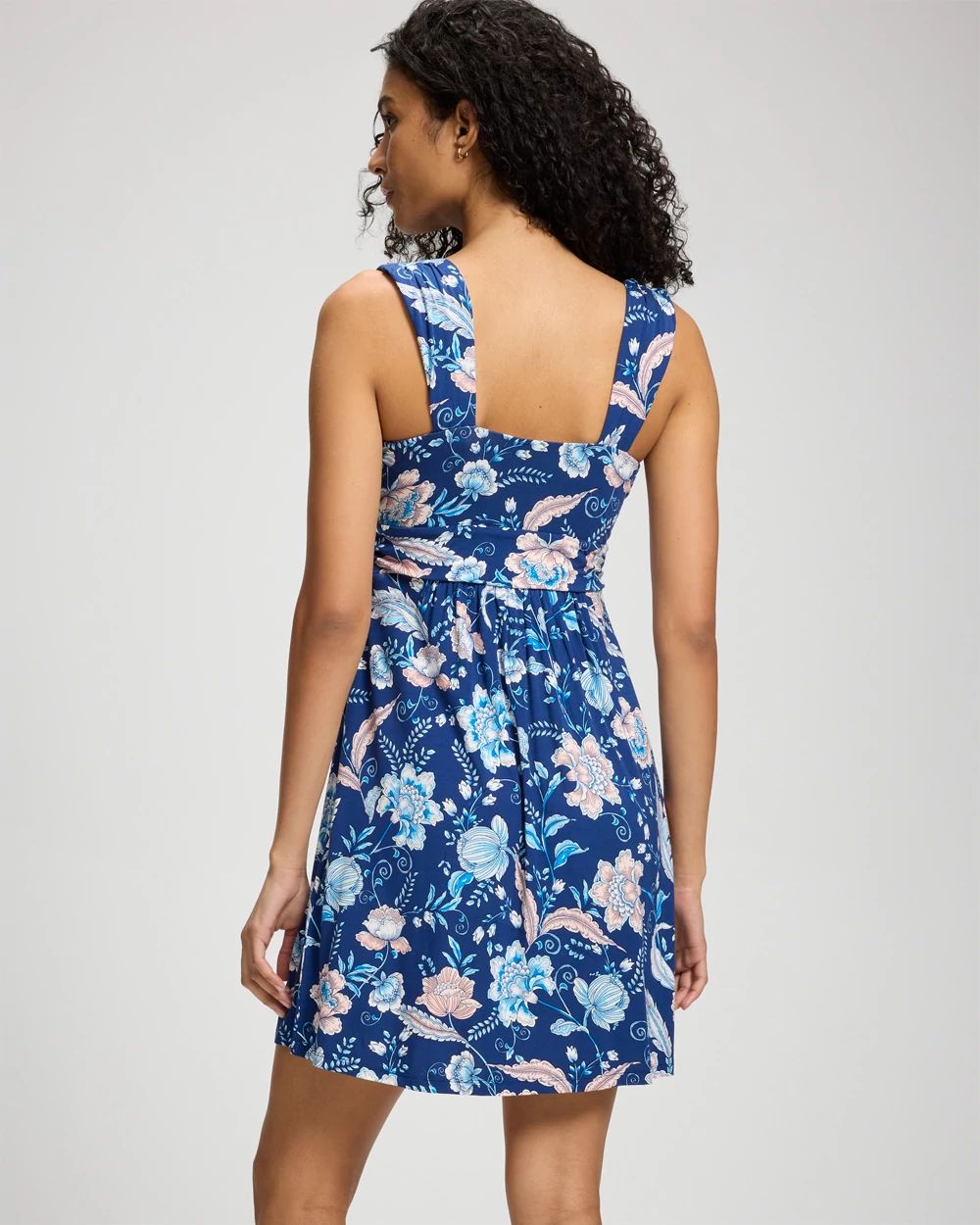 Soft Jersey Shirred Bodice Short Bra Dress