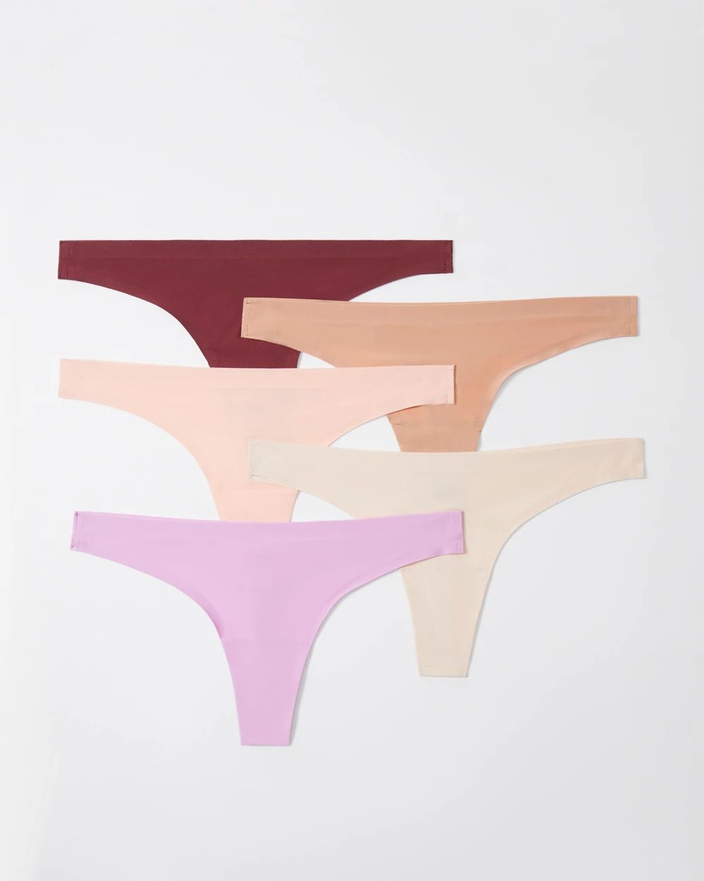 Soft Stretch Thong Panty 5 Pack