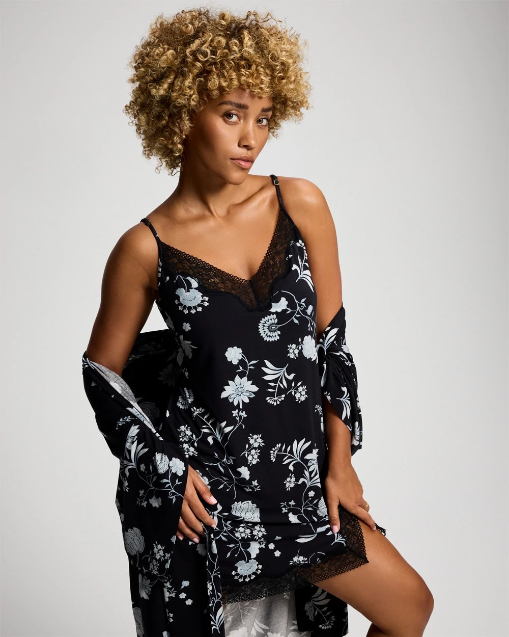 Bold Floral Lace Chemise