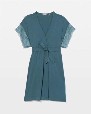 Fine Line Lace Short Robe click to view larger image.