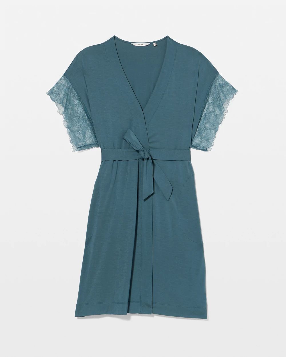 Cool Nights Fine Line Lace Short Robe