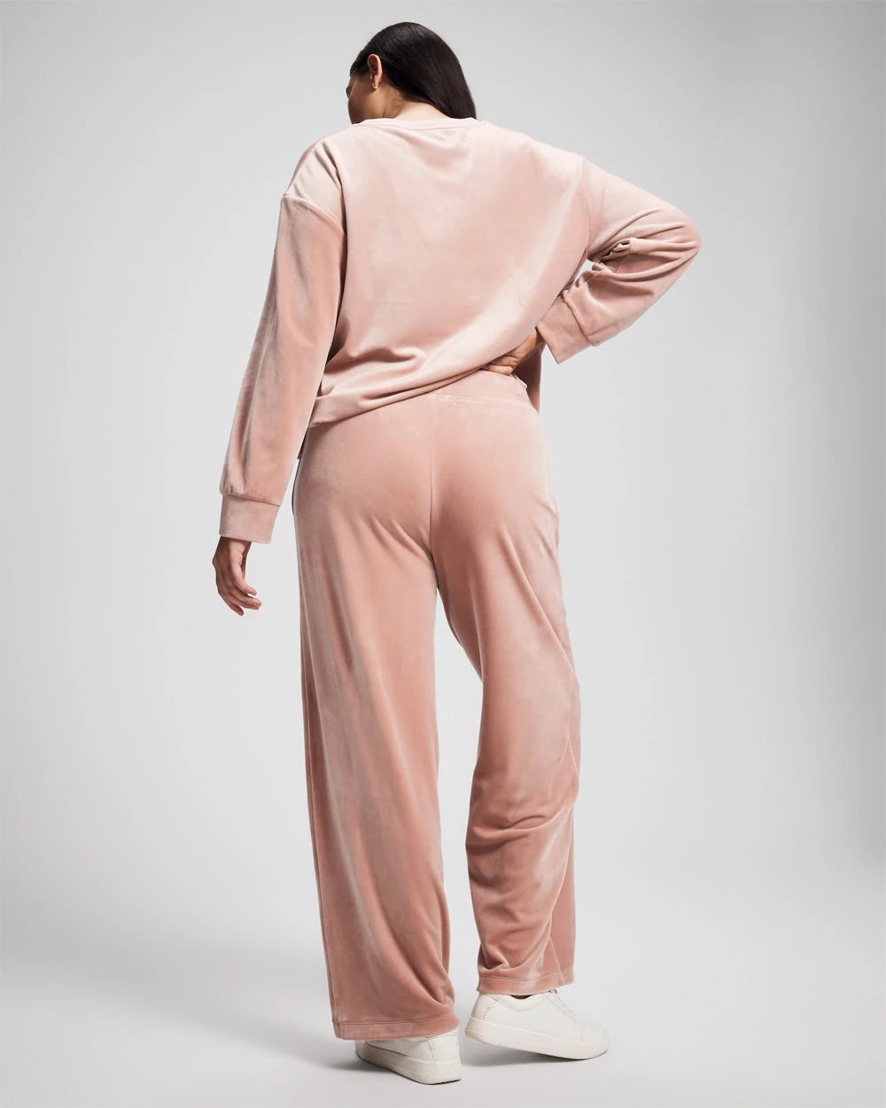 Velour Straight Leg Pants