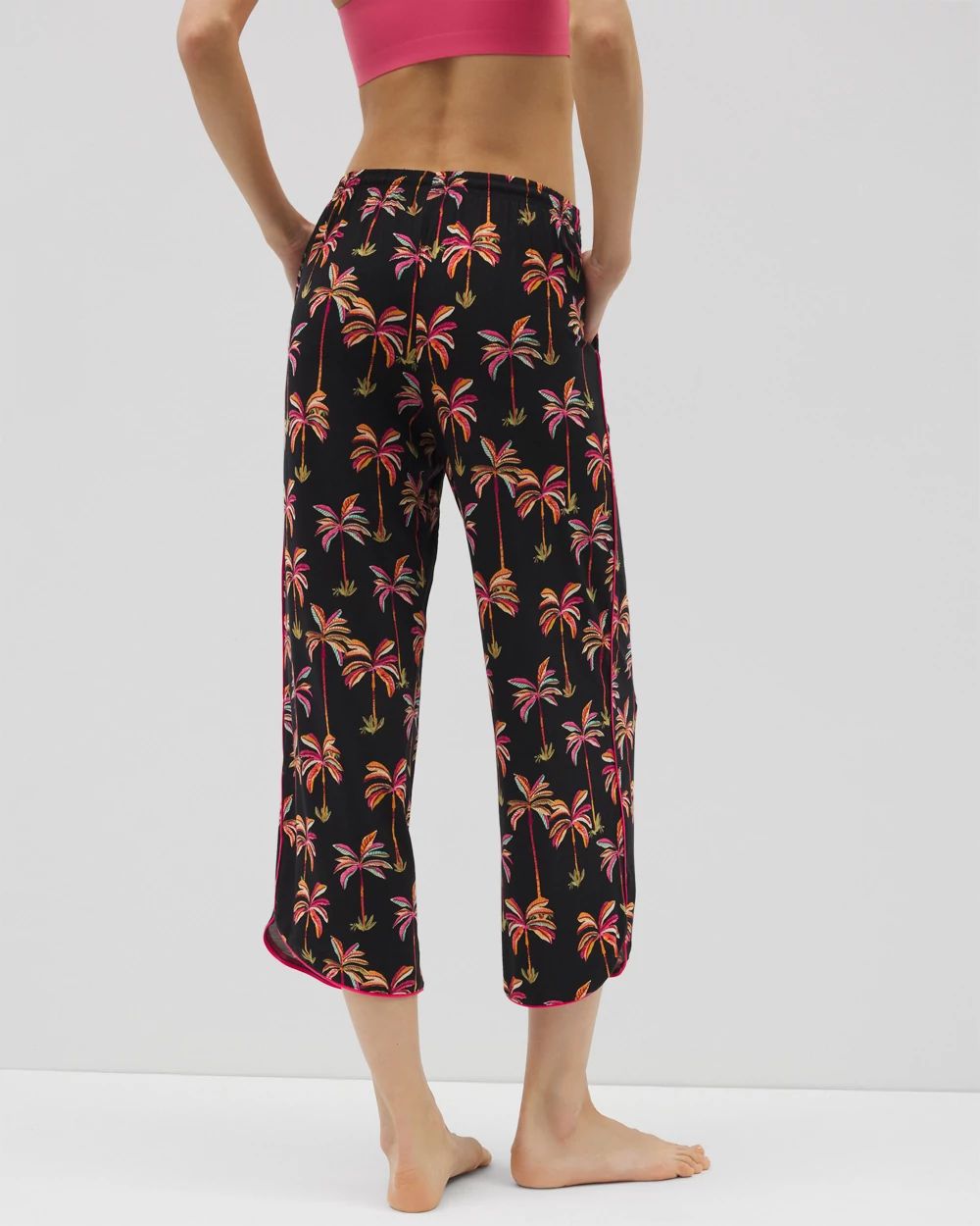 Cool Nights Piped Crop Pajama Pants