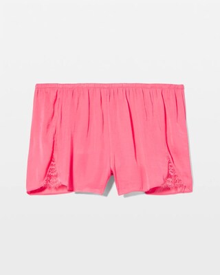 Lace Trim Pajama Short click to view larger image.