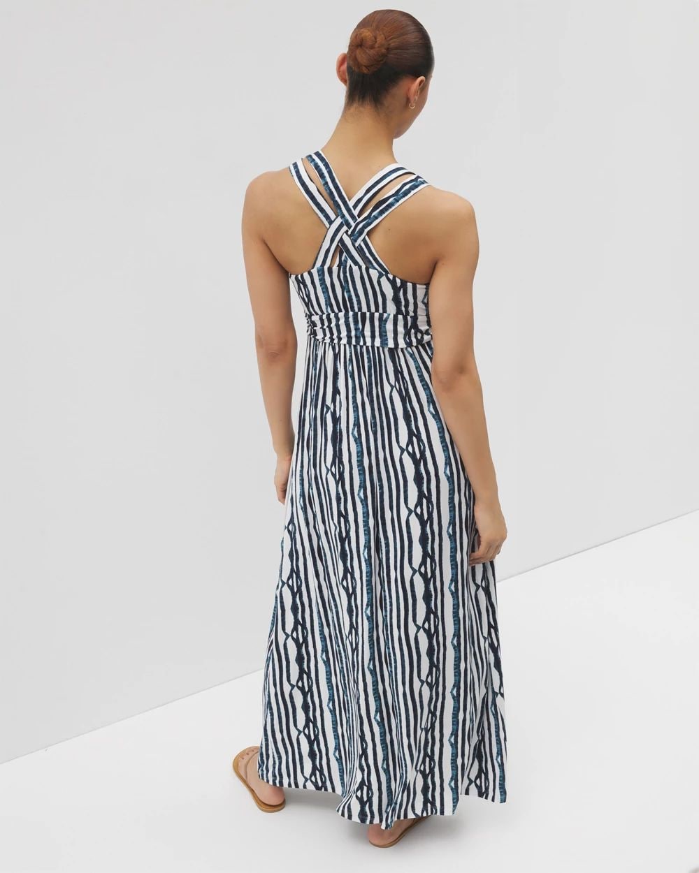 Soft Jersey Isla Cross Back Maxi Bra Dress