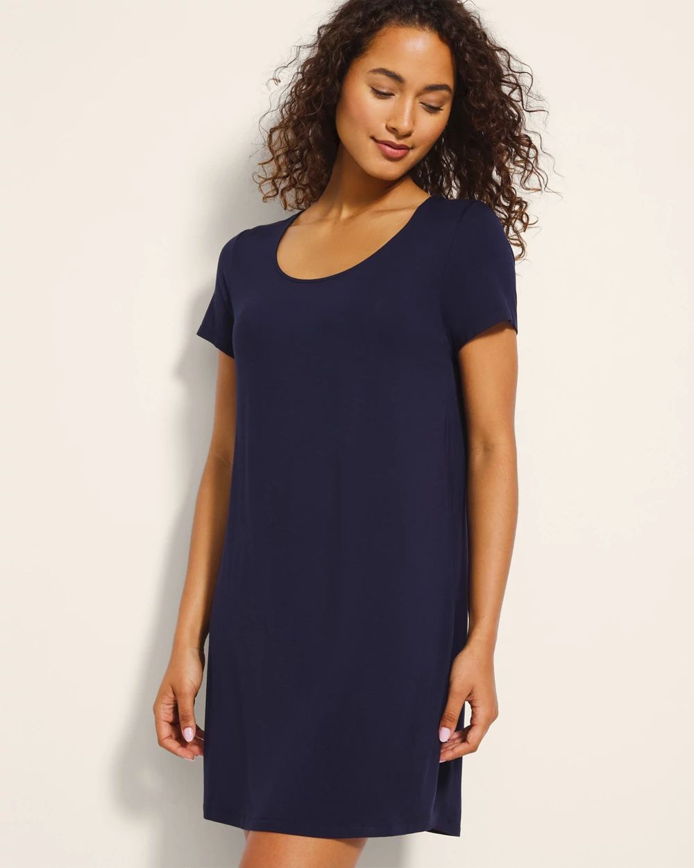 Cool Nights Short Sleeve Scoop Neck Sleepshirt