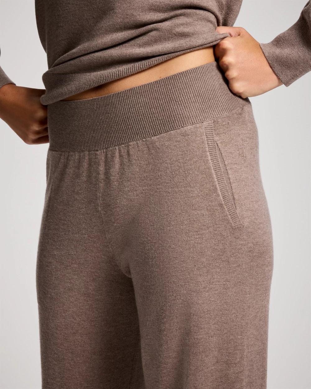 Sweater Knit Straight Leg Pants