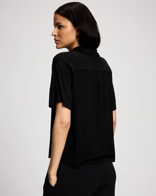 Relaxed Notch Collar Pajama Top click to view larger image.