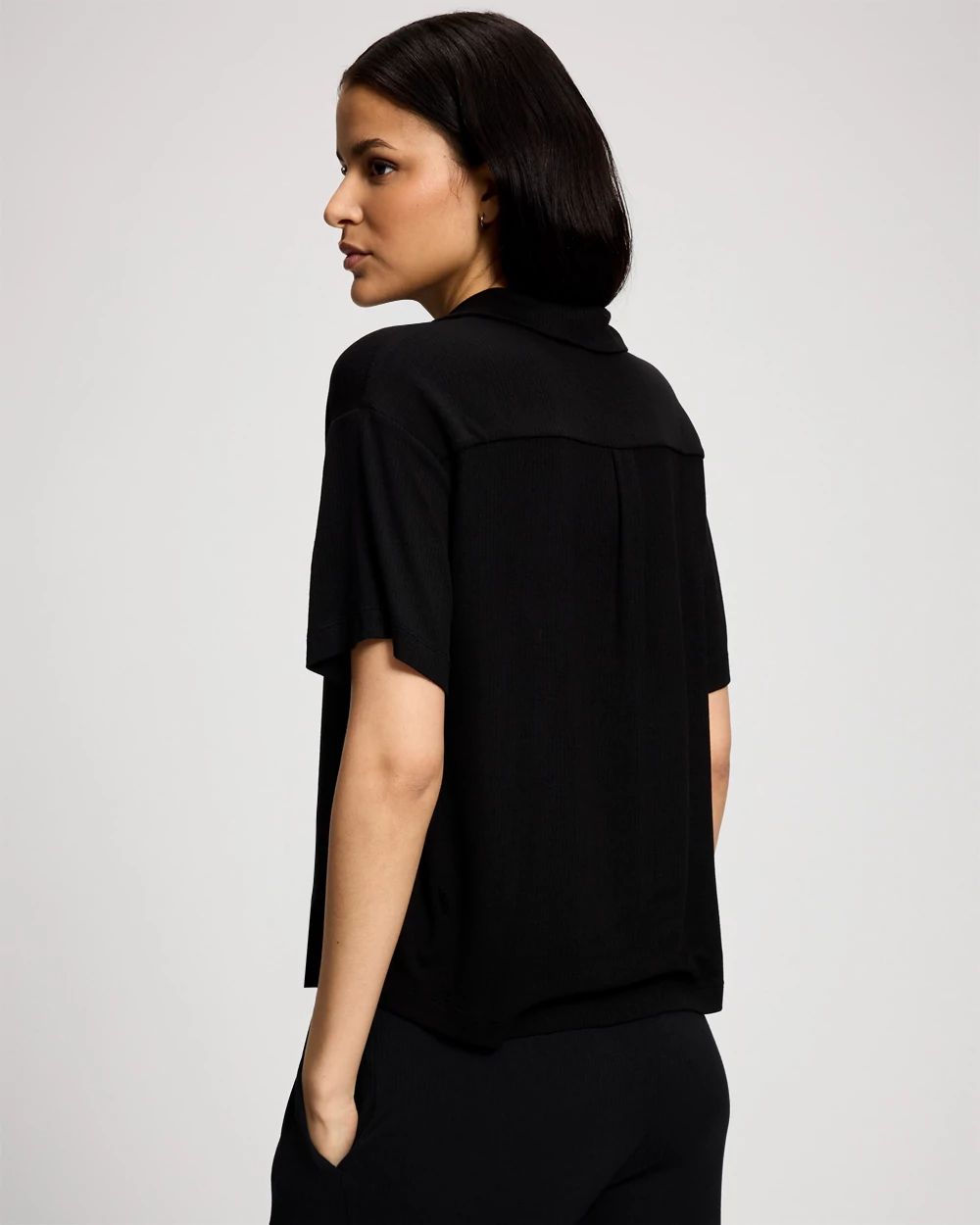 Relaxed Notch Collar Pajama Top click to view larger image.