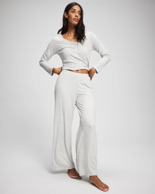 Pointelle Wide Leg Pajama Pant
