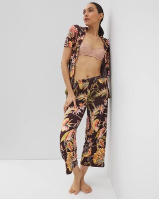Cropped Pajama Pants click to view larger image.