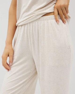 Slub Wide Leg Pajama Crop click to view larger image.