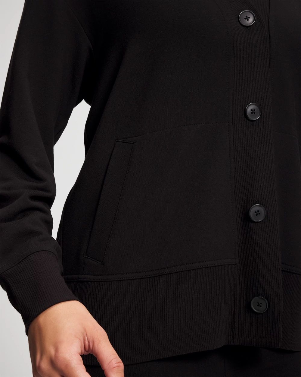 Ultrasoft Fleece Relaxed Button Up Cardigan
