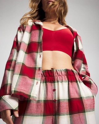 Velvet Piped Relaxed Pajama Pant click to view larger image.