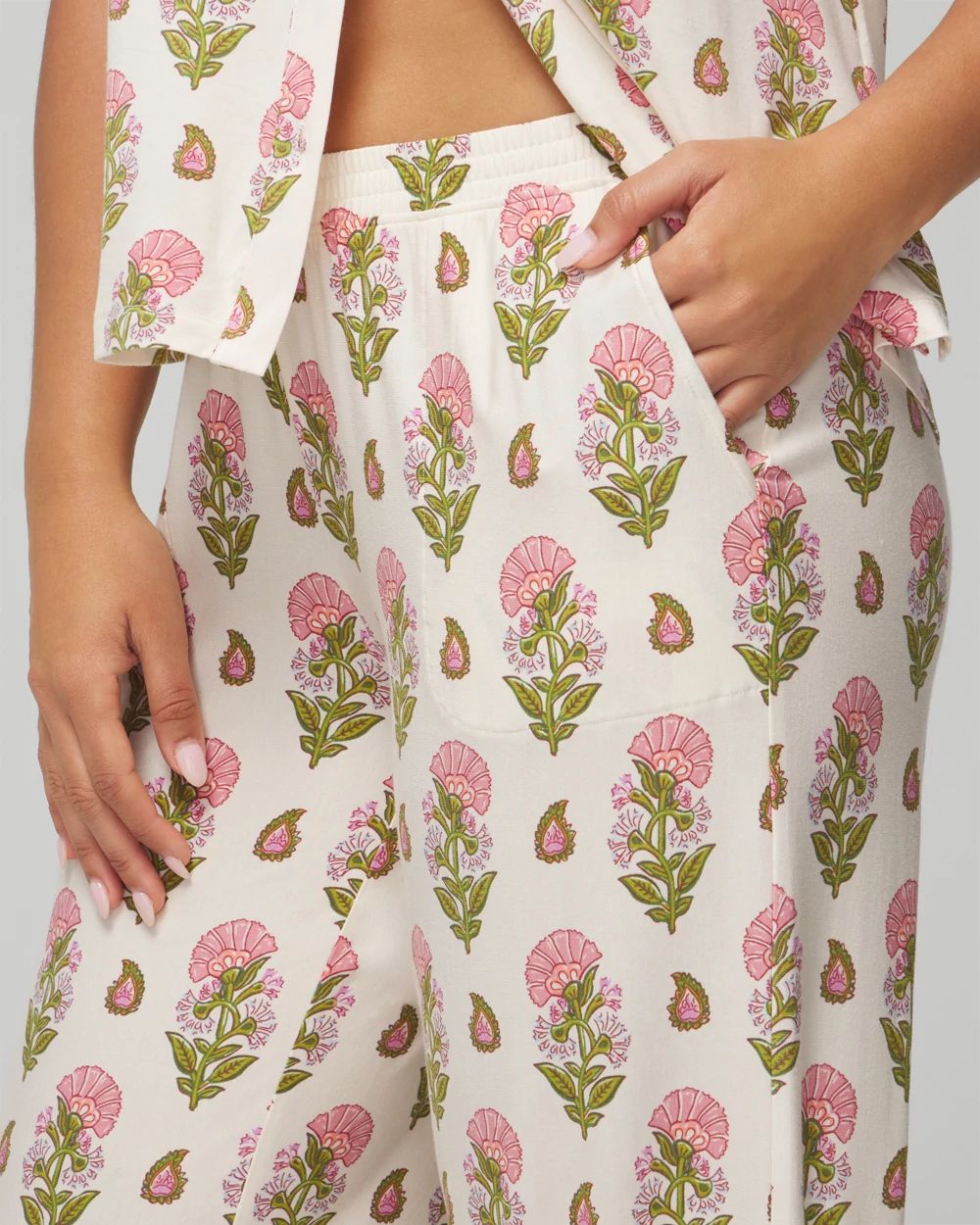 Cropped Pajama Pants