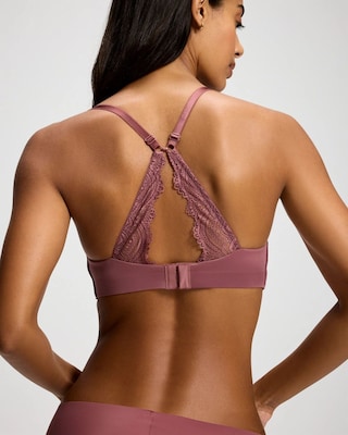Luxe Wireless Bra with Lace Back click to view larger image.
