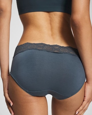 Embraceable Hipster Panty with Crochet Lace Waist click to view larger image.