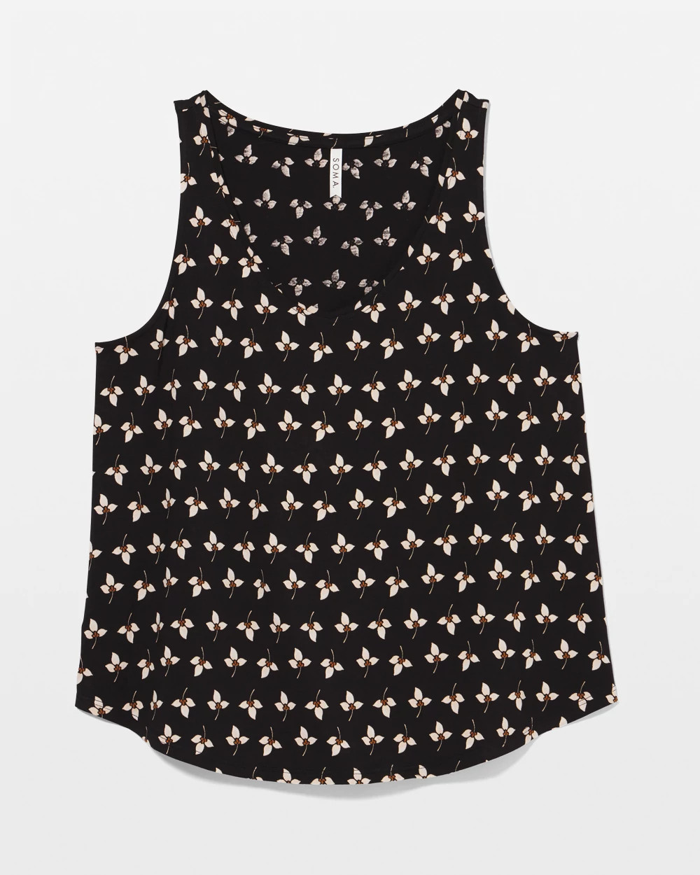 Printed V-Neck Pajama Tank