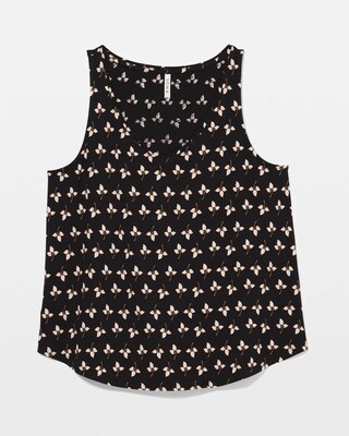 Printed V-Neck Pajama Tank click to view larger image.