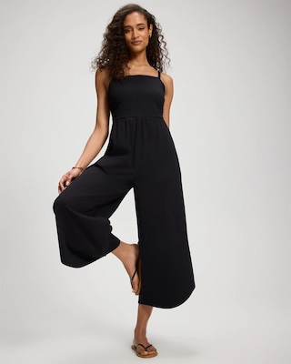 Cotton Ruched Bodice Jumpsuit click to view larger image.