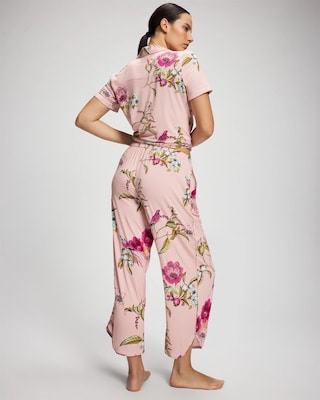 Piped Crop Pajama Pant click to view larger image.