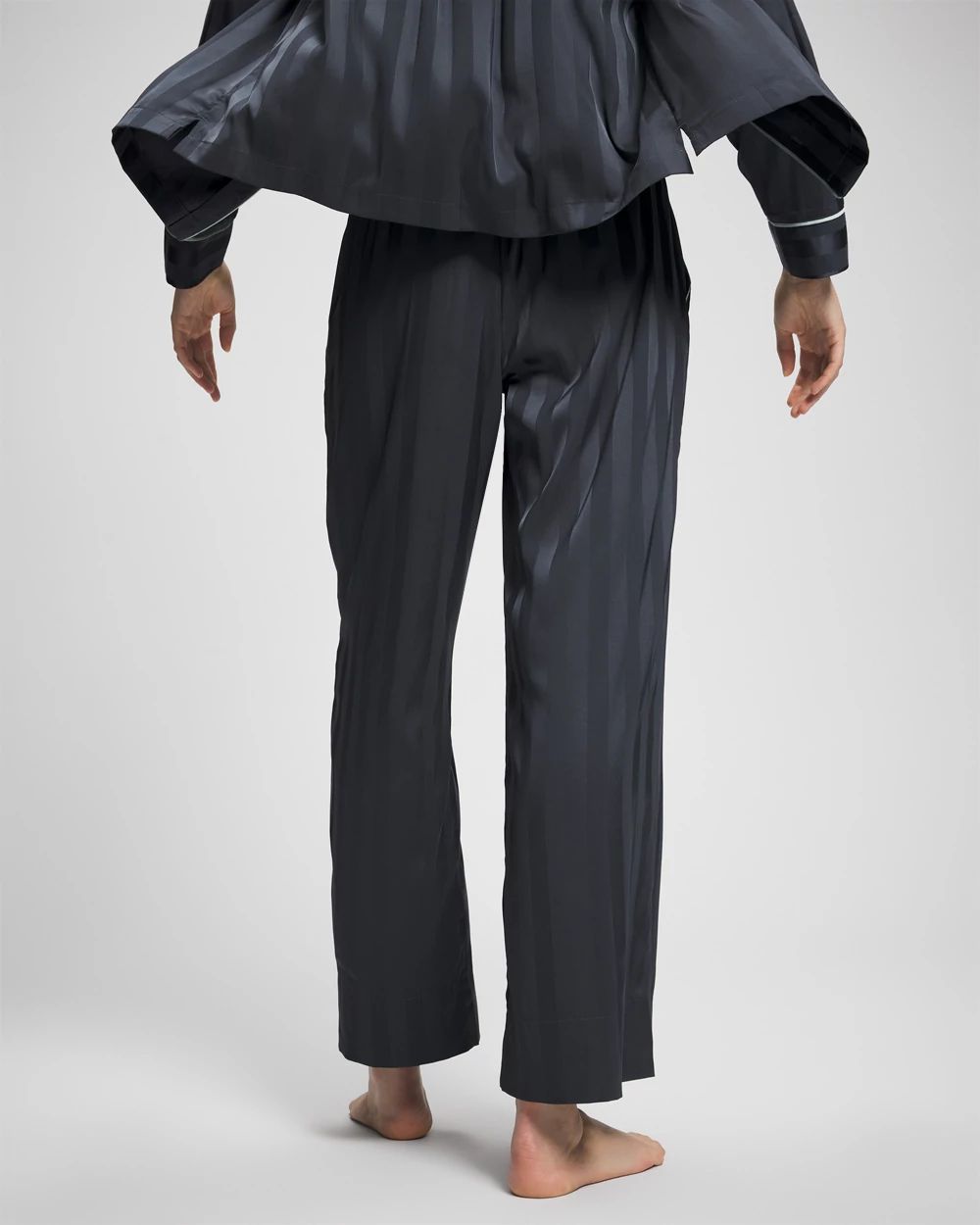 Satin Shadow Stripe Pajama Pant